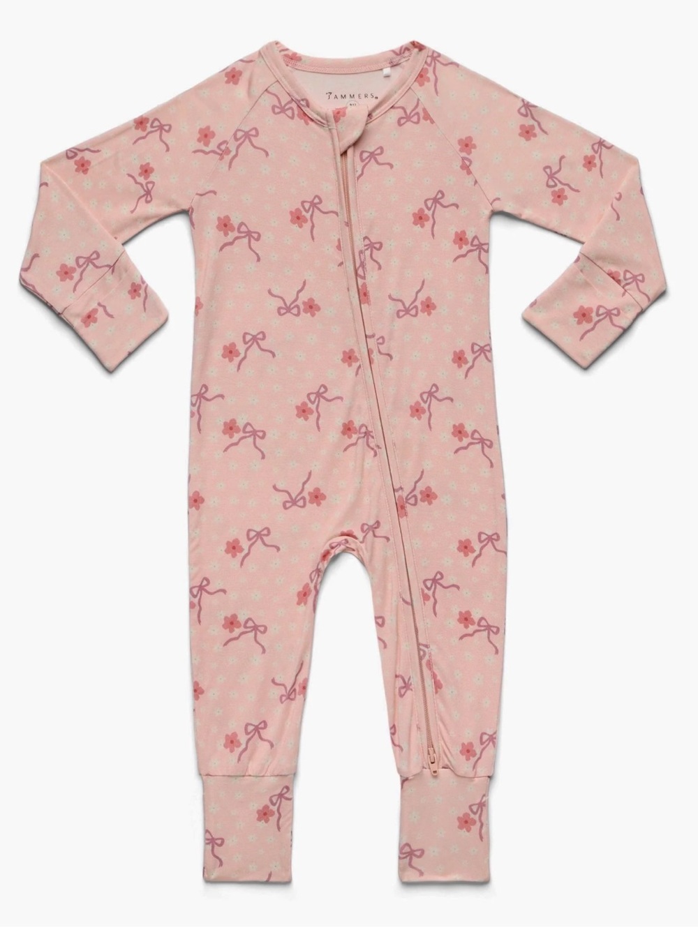 In My Jammers Ditsy Bow Zipper Romper